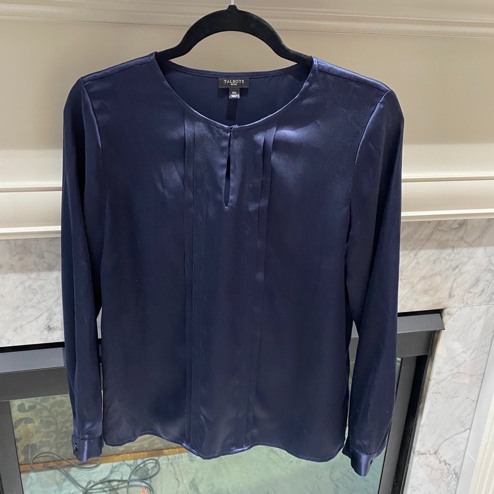 Talbots Long Sleeve 100% Silk - 10P